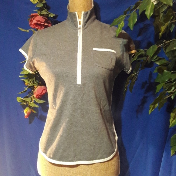 NWOT   NY JEANS gray top S - Picture 2 of 7
